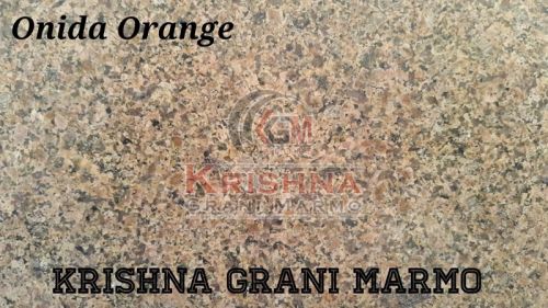 Polish Onida Orange Granite Stone, For Bath, Flooring, Kitchen, Roofing, Wall, Size : 12x12Inch