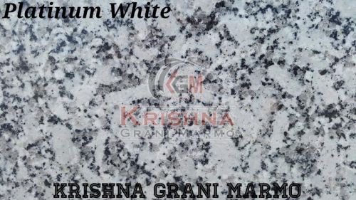 Platinum White Granite Stone, For Bath, Flooring, Kitchen, Roofing, Size : 12x12Inch, 24x24Inch