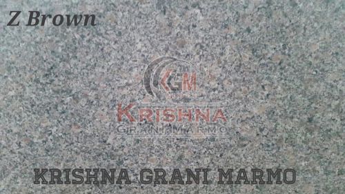 Bush Hammered Z Brown Granite Stone, For Hotel Slab, Kitchen Slab, Office Slab, Size : 12x12ft, 12x16ft