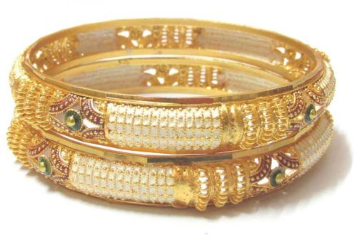 Gold Plated Bangles (BNGP2NTJAS)