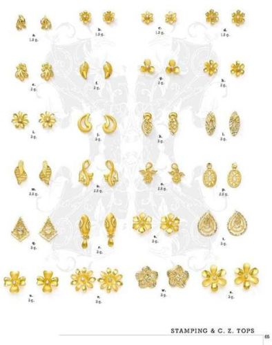 Gold Earrings, Surface Finishing : Polished