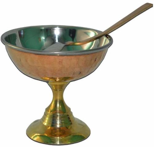 Copper Ice Cream Cup, Color : Brown