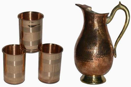 Pure Copper Mughlai Jug, Color : Brown