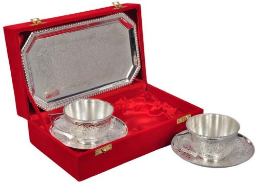 Silver Plated Cup & Saucer Set